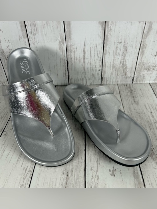 Franco Sarto Shoes - Franco Sarto Brooks Silver Metallic Flexible Comfort Sandal 8 NIB